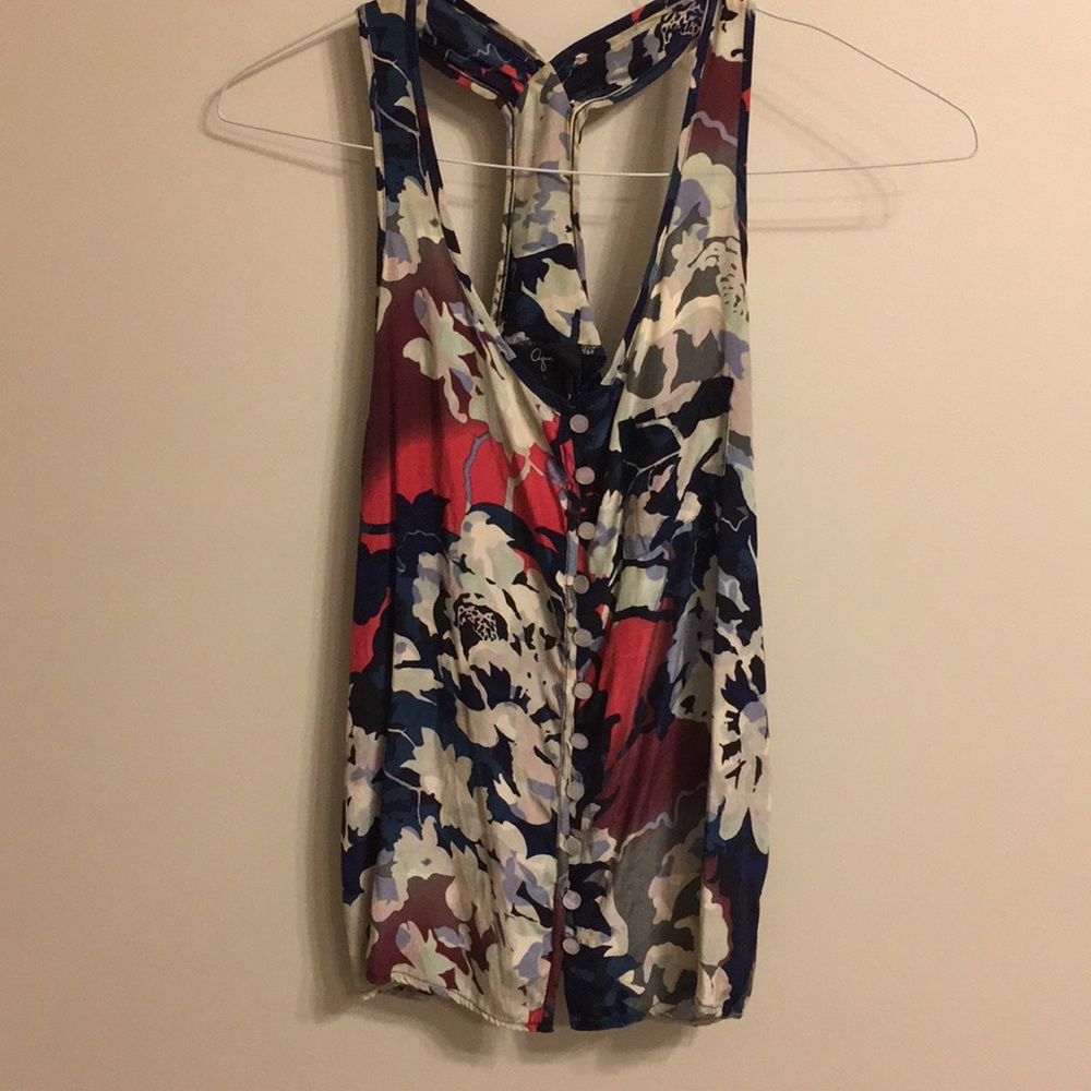 Aqua 100% silk tank top